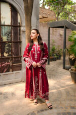 Aneela’s – 3pcs Dhanak Embroidered With Dhanak Emb Shawl - Image 2