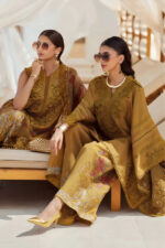 Maria B – 3pcs Dhanak Emb With Printed Shawl – 844 - Image 4