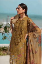 Maria B – 3pcs Dhanak Emb With Printed Shawl – 844 - Image 2