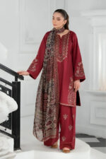 Batik – 3pcs Dhanak Emb With Whool Printed Shawl – 724 - Image 2