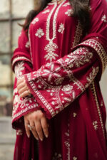 Aneela’s – 3pcs Dhanak Embroidered With Dhanak Emb Shawl - Image 5