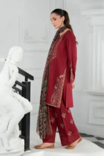 Batik – 3pcs Dhanak Emb With Whool Printed Shawl – 724 - Image 5
