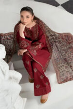 Batik – 3pcs Dhanak Emb With Whool Printed Shawl – 724 - Image 4