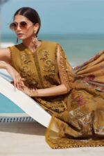Maria B – 3pcs Dhanak Emb With Printed Shawl – 844 - Image 3