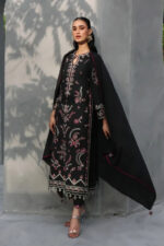 Edenrobe – 3pcs Dhanak Embroidered With Ready To Wear Dhanak Shawl – 839 - Image 2