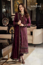 Asim Jofa – 3pcs Dhanak Emb With Dhanak Emb Shawl – 663 - Image 3