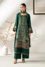 Maria B – 3pcs Dhanak Embroidered With Dhanak Emb Shawl – 837 - Image 2