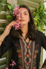 Zarqash – 3pcs Dhanak Emb With Dhanak Emb Shawl – 3527 - Image 4