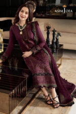 Asim Jofa – 3pcs Dhanak Emb With Dhanak Emb Shawl – 663 - Image 5