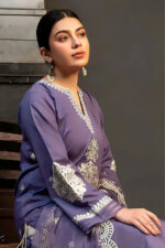 Kokum – 3pcs Dhanak Emb With Dhanak Emb Shawl – 679 - Image 3
